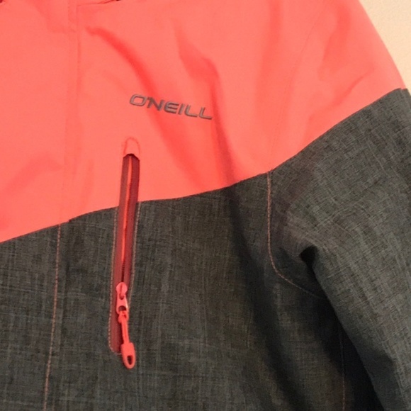 *soldO'Neil Ski/Board Jacket Gray + Coral sz Small - Picture 7 of 8